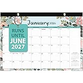 2026 Desk Calendar, Monthly Desk Pad Calendar, Jan 2026 - Jun 2027, Large Size 17"x12" Table Planner with Protect Paper, Stic