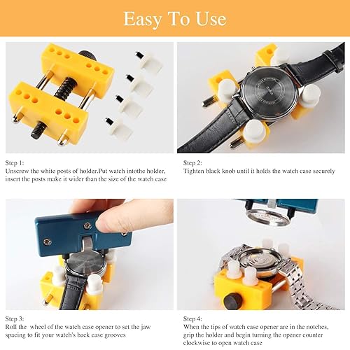 Beanlieve Watch Repair Tool Kit, Adjustable Watch Case Opener