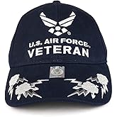 Armycrew Officially Licensed US Air Force Veteran Embroidered Structured Military Baseball Cap