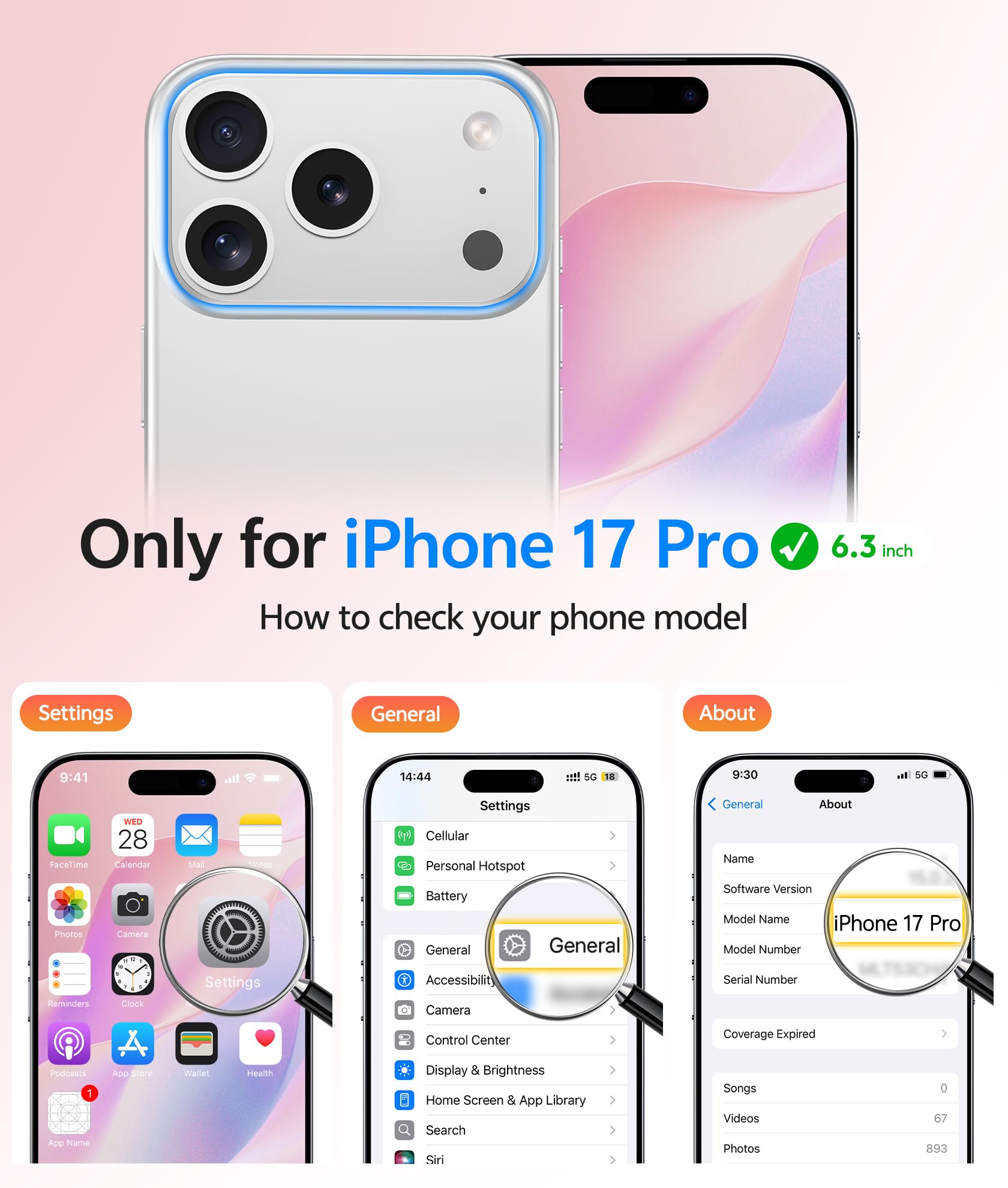 FNTCASE for iPhone 17 Pro Case: Magnetic Frosted Translucent Matte Military Grade Shockproof Slim Cover | Full Covered Camera Protection | Slim Drop Proof Durable Protective Cases