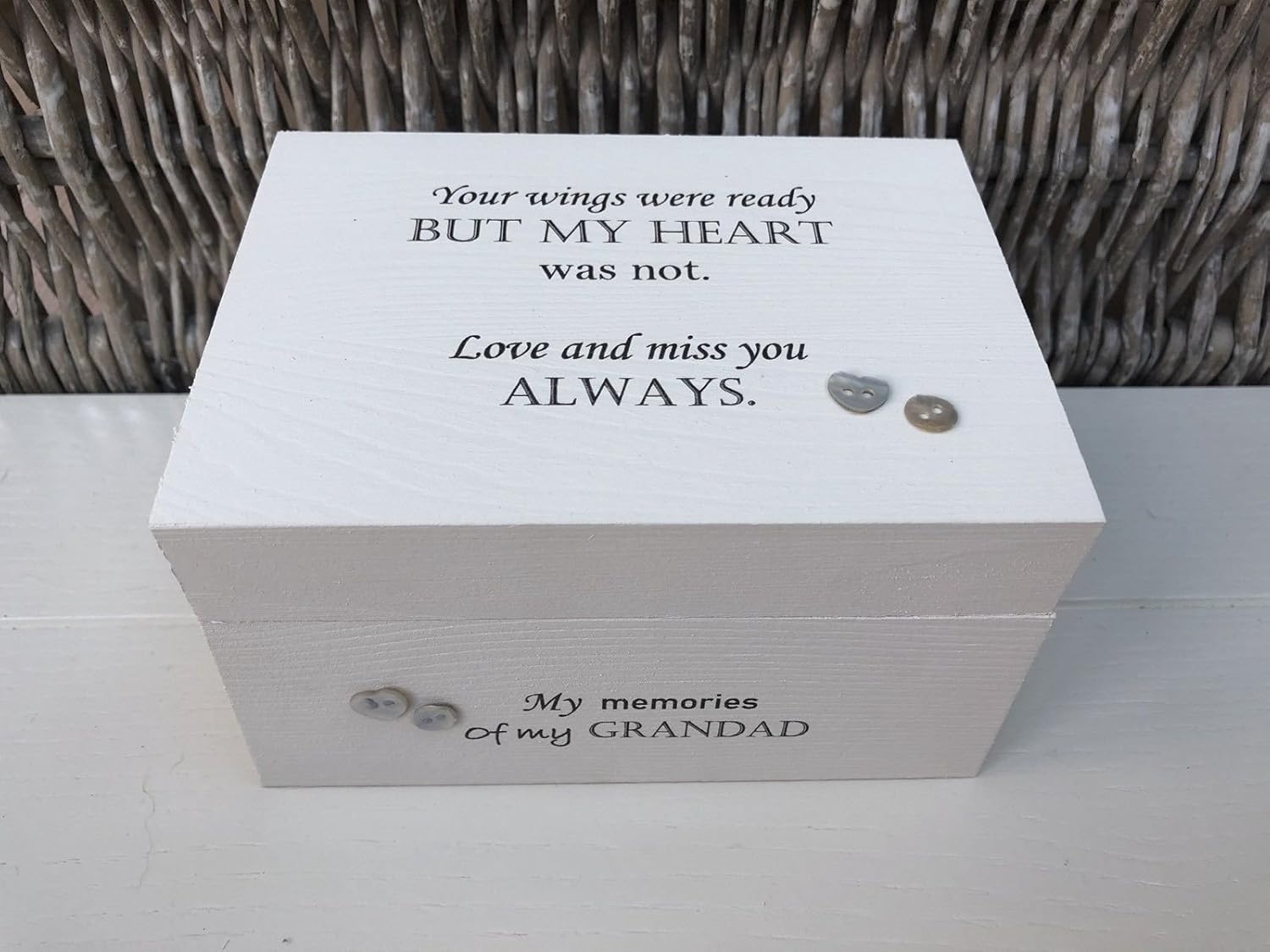 Shabby Chic Style Special Memory Box BEREAVEMENT in memory of A