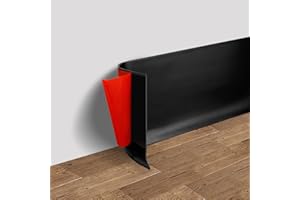 Vinyl Wall Base Baseboard Molding Trim 6" Flexible Self Adhesive Rubber Wall Base Moulding Trim Peel and Stick Design, 6 Inch