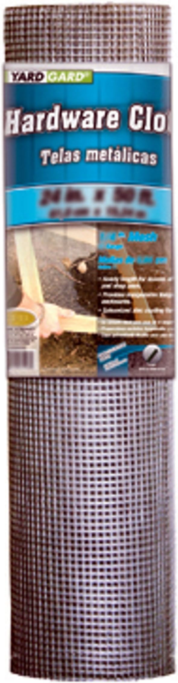 Mat Midwest 308246B 1/2 in. Mesh, 19-Gauge, 24 in.x 100 ft. Galvanized Hardware Cloth, Grey/Silver