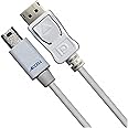 Accell Mdp to DP 1.2 - VESA-Certified Mini DisplayPort to DisplayPort 1.2 Cable - 6 Feet (White), Hbr2, 4K UHD @60Hz, 1920X1080@240Hz (B143B-007J-23)