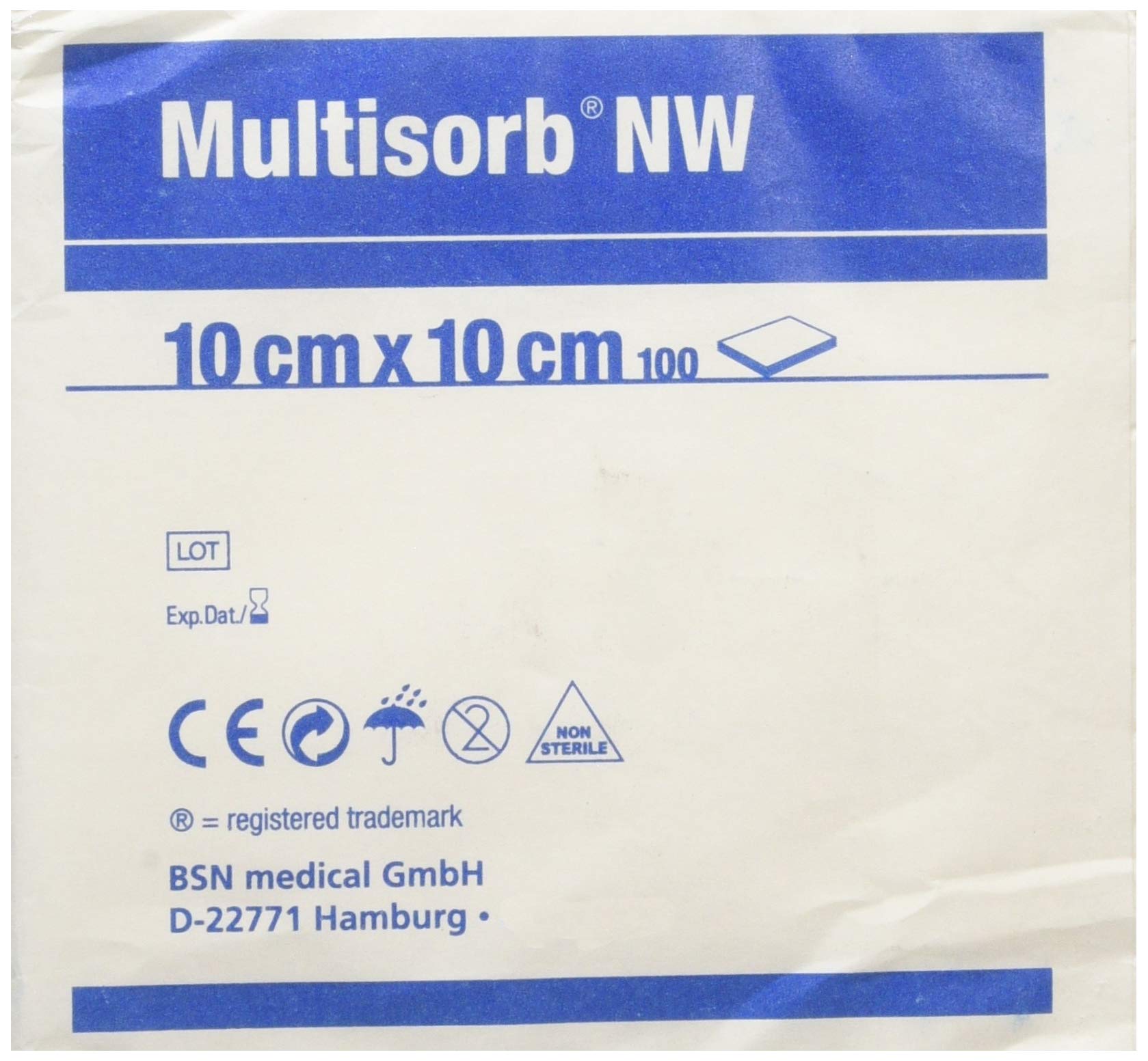 Multisorb Non Sterile Gauze Swabs - 10 x 10cm - Pack 100