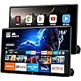 15.6 inch 4K Android Car TV Headrest Monitor for Cars Back seat Rear Entertainment System, Support Wireless Phone Link Touch Screen,with WiFi/Bluetooth/HDMI/USB/Video Player 4G+64G (2*PCs)