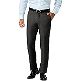 J.M. Haggar Mens 4 Way Stretch Slim Fit Flat Front Dress Pant