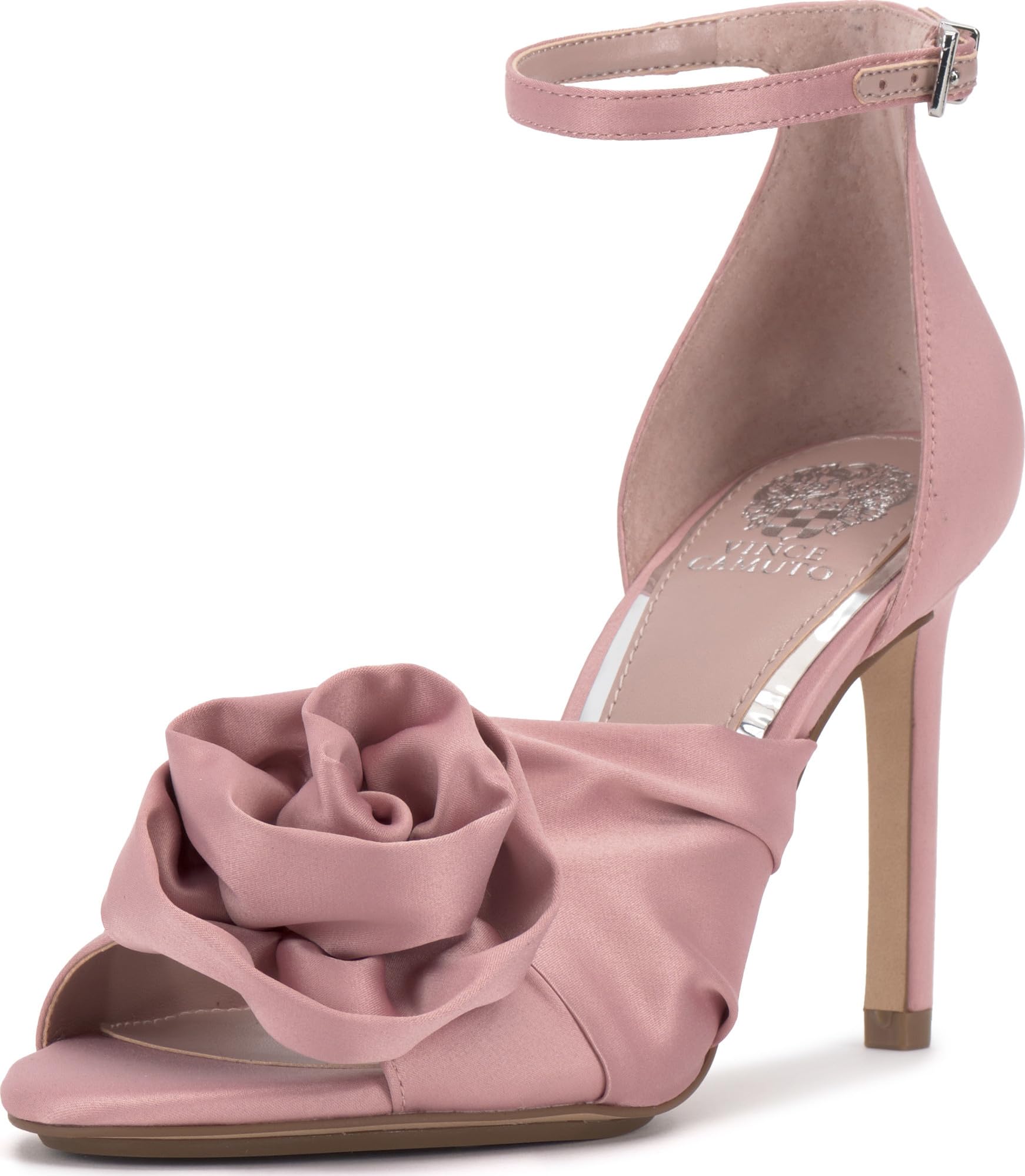 Vince Camuto Women’s Adaline Flower Detail Sandal, Dusted Mauve, 6