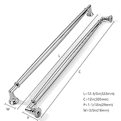 khtumeware 2 Pack 12 Inch(305mm) Polished Chrome