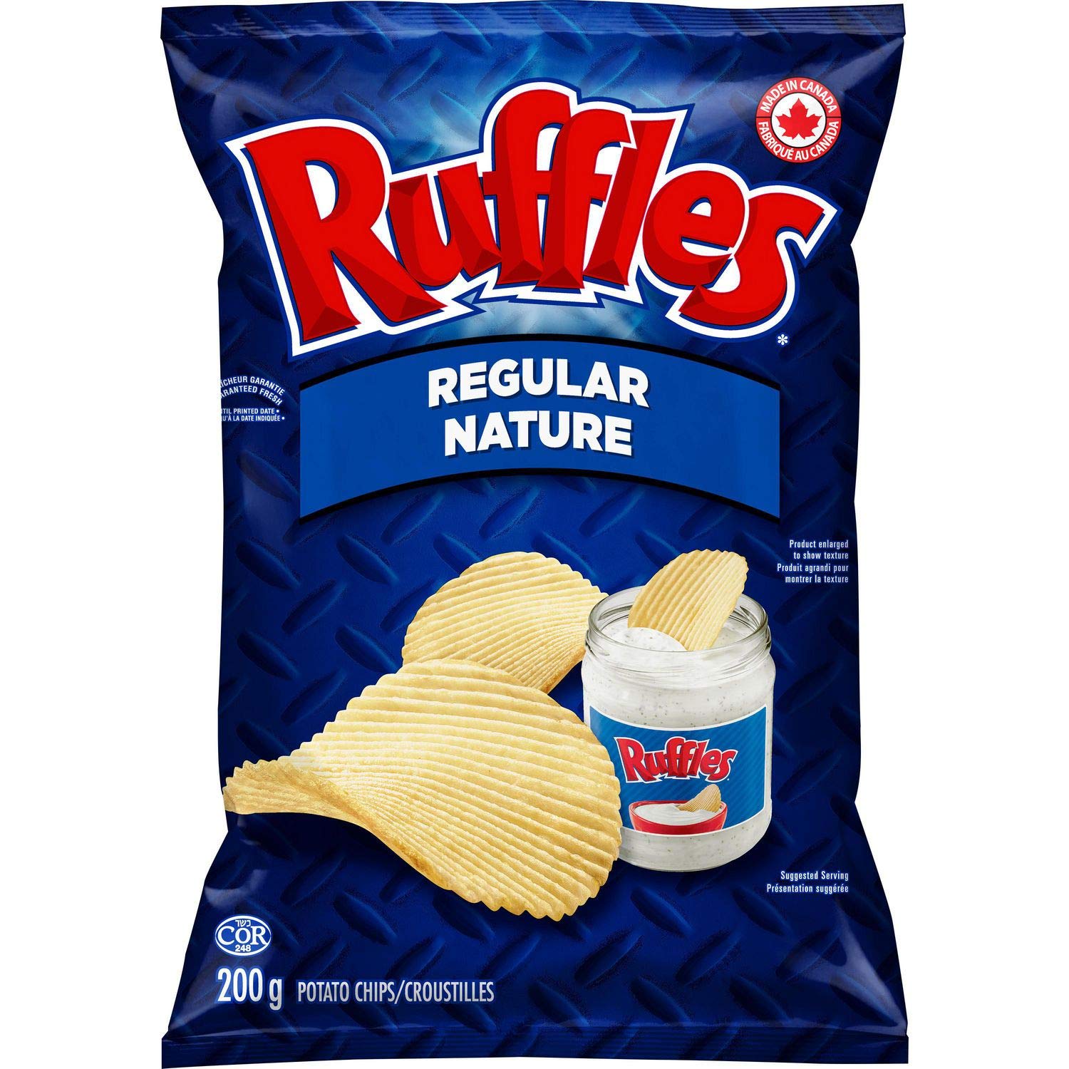 Amazon Com Lay S Ruffles Regular Potato Chips 200g 7 1 Oz Imported From Canada