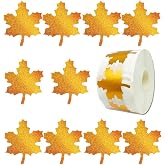 500 Fall Maple Leaf Stickers – 6 Colors, Self-Adhesive Thanksgiving Decor For Windows, Crafts & Party