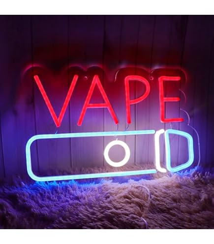 Amazon.com : Vape LED Sign with Icon  Bright Neon Display in Black, Blue,  White & Orange  Large 35 x 17.5 in  Window/Wall Mount  50,000-Hour  Lifetime  Perfect for