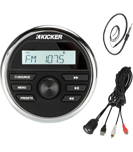 Kit Stéréo Marine JBL PRV175 Avec Enceintes LED 4x6,5" - Récepteur AUX/USB, Télécommande - Neuf (emballage Bulk)