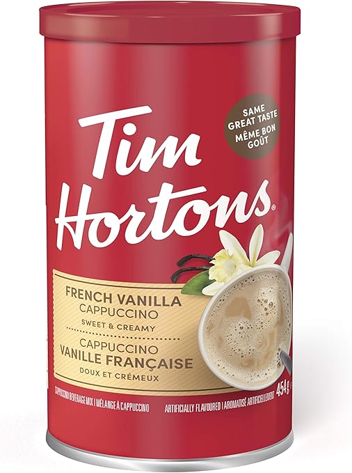 Tim Hortons French Vanilla Cappuccino Beverage Mix, 454g Can Amazon.ca