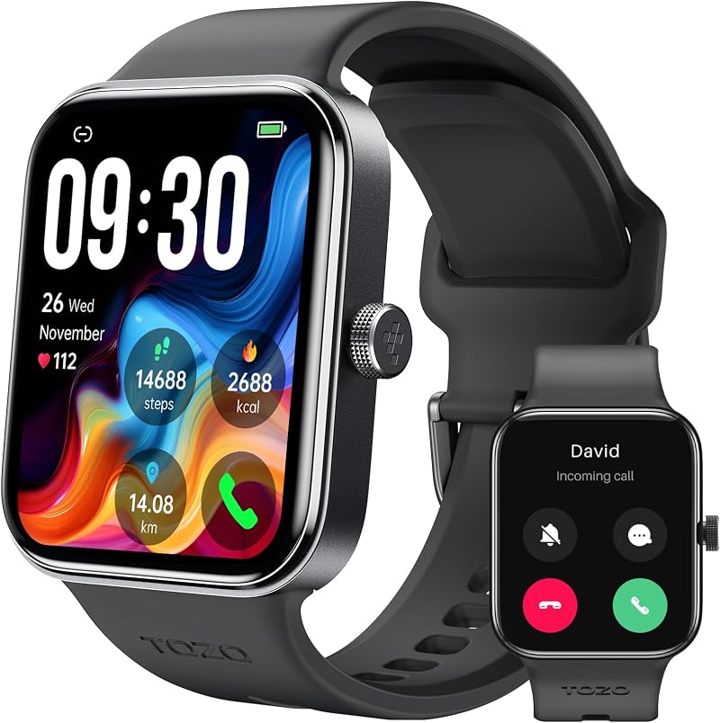 TOZO S4 AcuFit One Smart Watch 1.78" AMOLED, Bluetooth Call, Fitness Tracker,