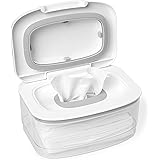 Skip Hop Wipes Dispenser with Moisture Seal Secure Lid, White