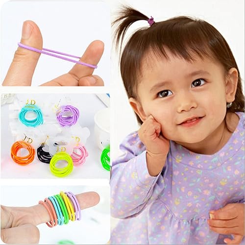Habibee 120pcs Tiny Baby Girls Elastic Rubber Hair Bands Ouchless