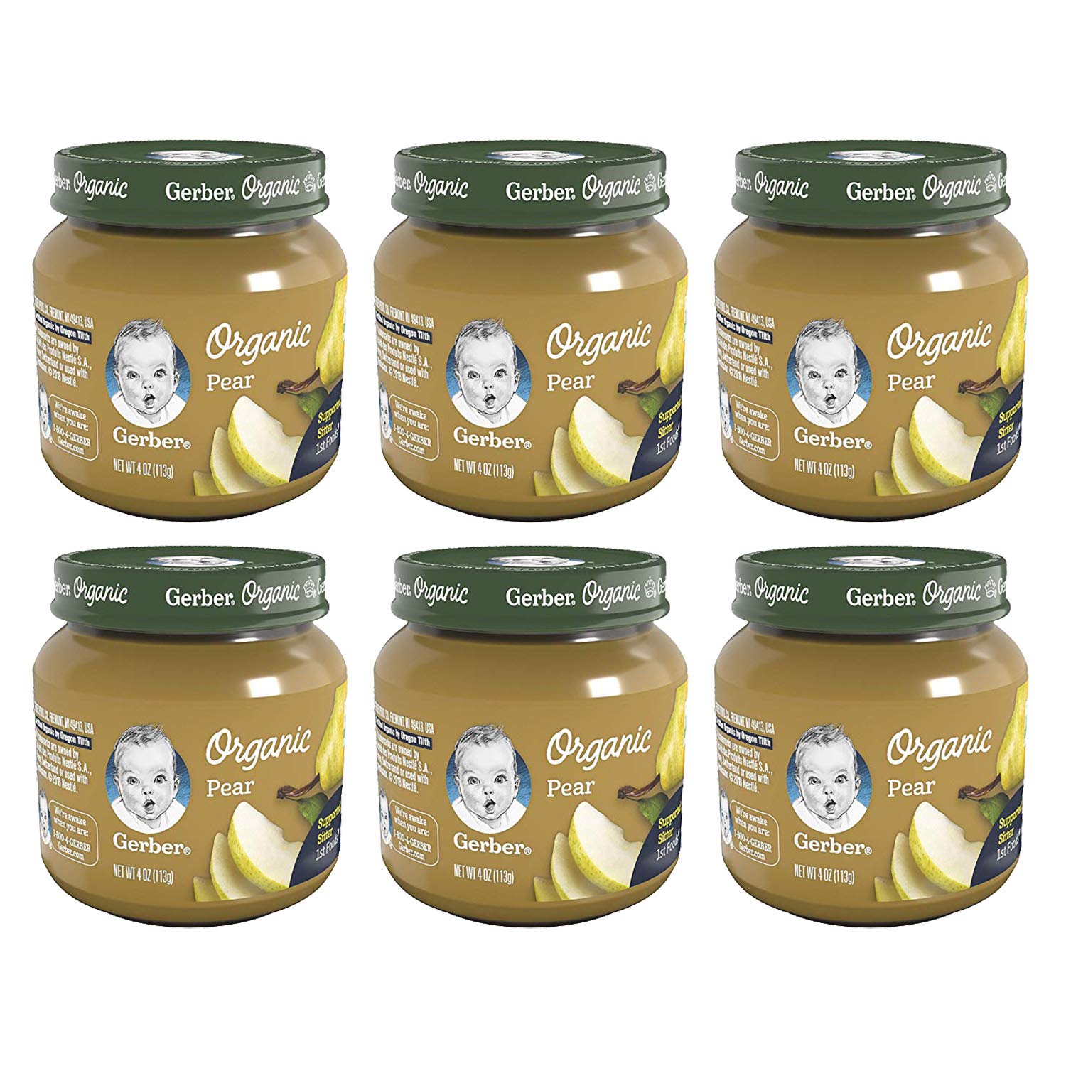 Gerber 1st Foods Baby Food Jars Organic Pear 4 Ounce Pack Of 6 Buy Online In El Salvador At Elsalvador Desertcart Com Productid 167635686