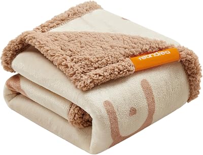 Feandrea Waterproof Dog Blanket Sherpa Fleece 101x73 cm Beige M