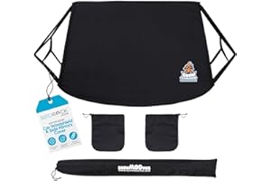 BIRDROCK HOME Car Windshield and Side Mirrors Cover for Ice and Snow | All-Weather Protection | PVC Coated Polyester | Fits Cars, SUVs, Small Trucks | Quick Install | Includes Storage Bag | 61" x 41"