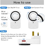 HBN Plug Timer Socket UK Programmable Segment 48 Daily Timers 2 Pack view 2