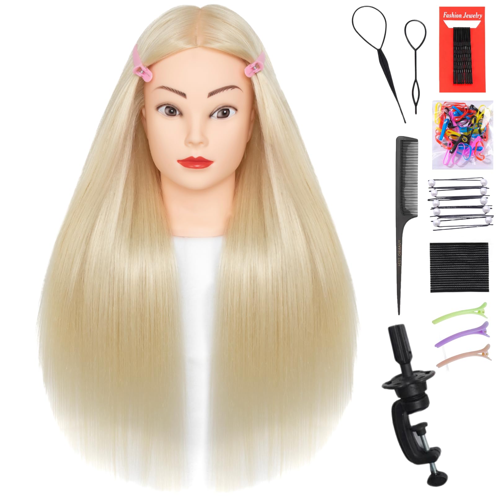 Mannequin Head Human Hair 26"-28" Female 80% Human