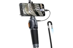 Teslong Two-Way Articulating Borescope with Light, USB-C Endoscope Inspection Camera with 5FT Semi-Rigid Probe, Flexible Snak