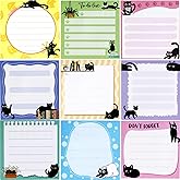 9 Pads Cat Sticky Notes, 3x3Inch Cute Adhesive Notepads Funny Black Cat Memo Pads Animal Stationery for Office School Supplies