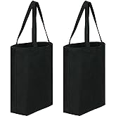 CVNDKN Canvas Tote Bags 2 Pcs Multi-Purpose Reusable Blank Bags Use For Grocery,Shopping,DIY Gift Bags
