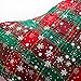 SANNO 16 inch 6 pcs Christmas Stockings with White Cuff, Gifts Bulk Hanging Stocking Plaid Stocking Craft Socks Trendy Red and Green Tartan Christmas Stocking with Snowflake Decorations