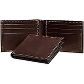 Premium Full Grain Bridle Leather Men’s Bifold Wallet with 6 card slots – Brown - Made in USA