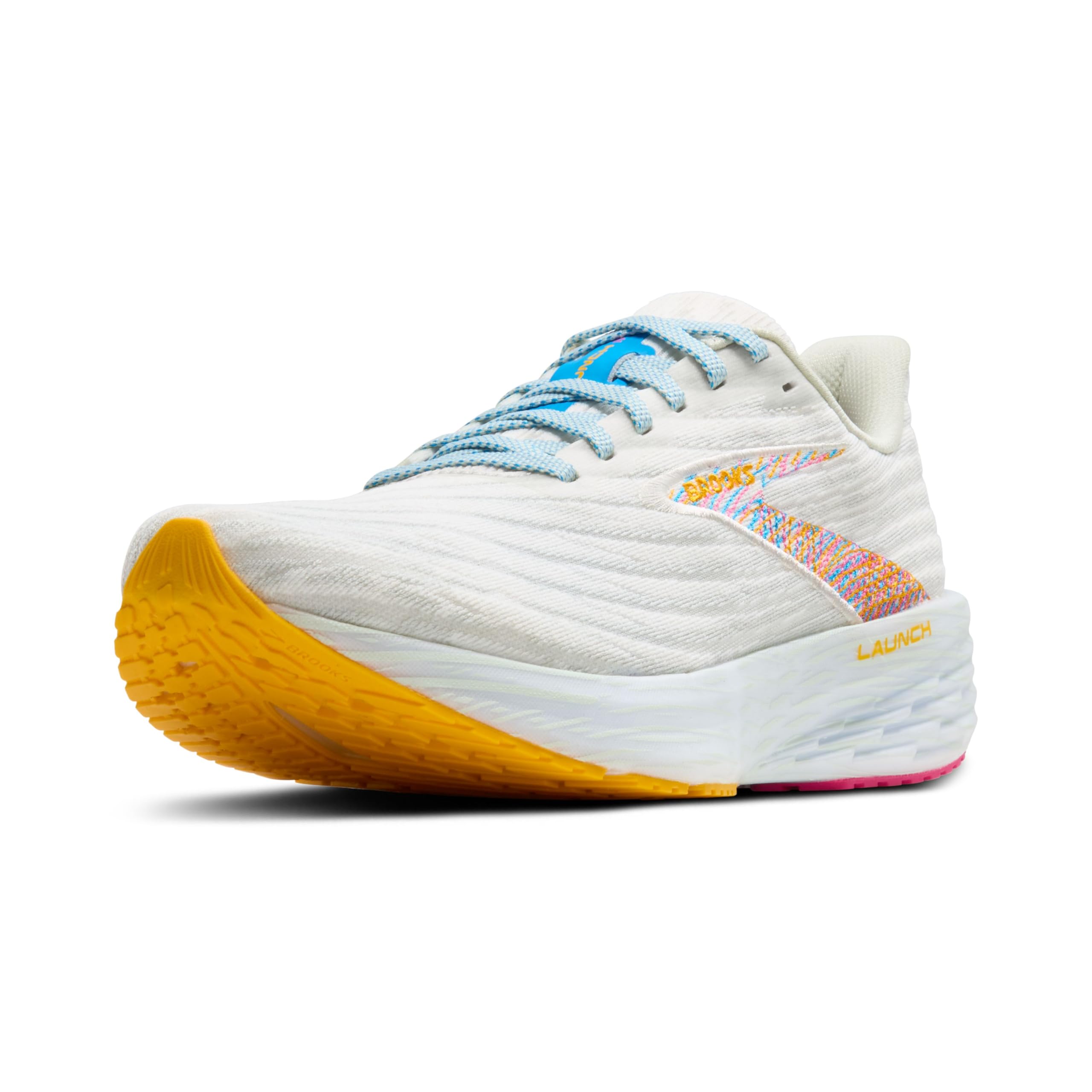 Brooks Women’s Launch 11 Neutral Running Shoe - White/Murmur/Blithe - 12 Medium Image