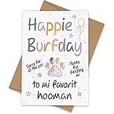 Harmora Funny Birthday Card From Dog Cat,Happy Birthday To My Favourite Human Cards