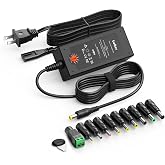 Belker 45W Universal 5V 6V 7.5V 9V 12V 13.5V 15V Power Supply with 10 Tips | AC DC Adapter for Household Eletronics LCD LED Strip Light Router HUB Speaker - Support 0.5A 1A 2A 3A 3000mA Max