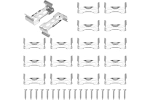 MECCANIXITY T5 Clips Bracket Hanger Fluorescent Tube T5 LED Bulb Holder Clamps Light Fixture Replacement with Screws for LED 