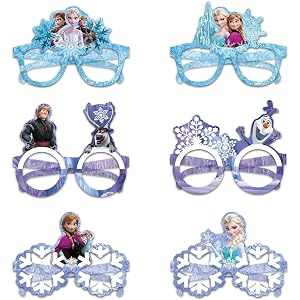 JYHFY 12Pcs Frozen Party Set, Party Decorative Glasses, Cosplay Decorative Glasses, Suitable for Witch Frozen Group Birthday