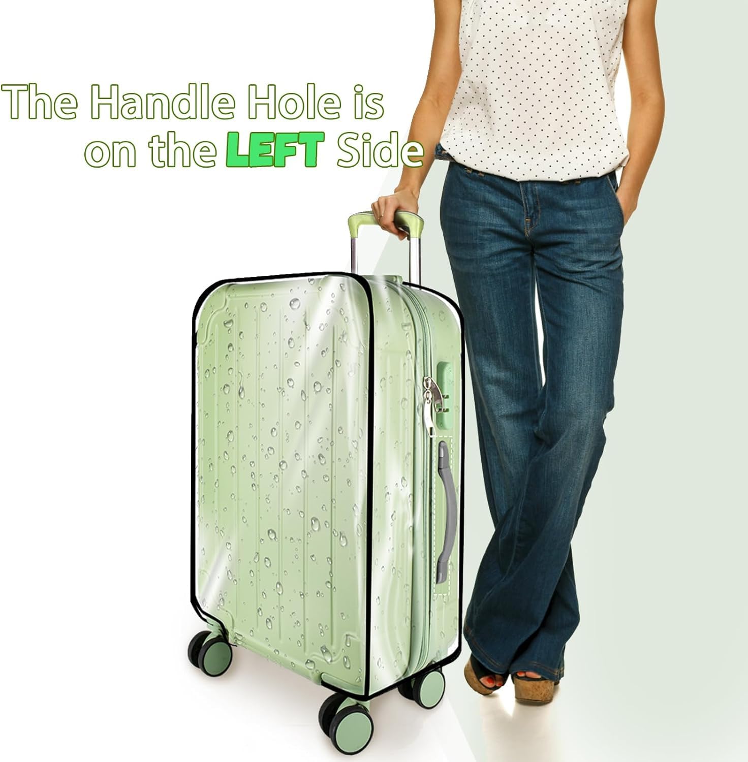 KSSZZCO Thicken Clear Luggage Cover Protector, 24