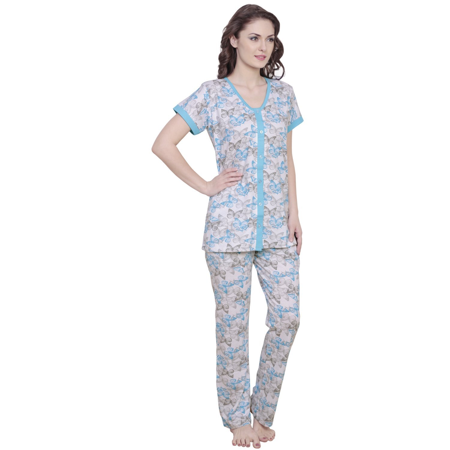 claura cotton butterfly print lower and top