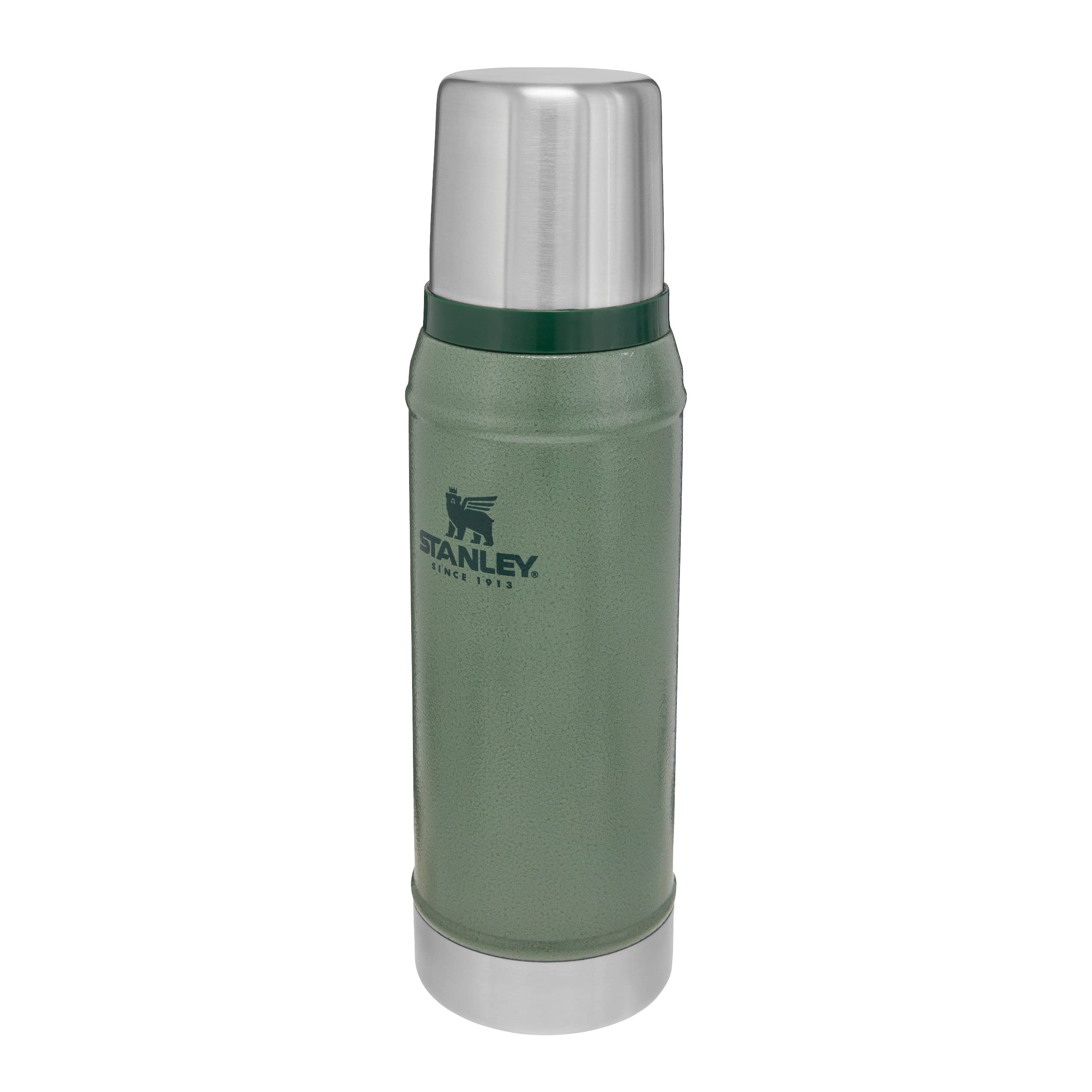 Stanley 1913 Classic Legendary Thermal Flask 0.75L - Keeps Hot Or Cold for 20 Hours - BPA-Free Insulated Bottle - Stainless Steel Coffee Flask - Leakproof - Dishwasher Safe - Green
