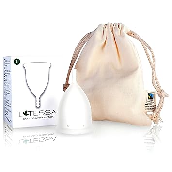 LATESSA Menstruationstasse - Made in Germany - BPA-frei - geruchlos - medizinisches Silikon - Alternative zu Tampons und Bind