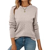 ZEAGOO Womens Sweaters Long Sleeve Tops Crew Neck Knit Pullover Sweaters Fall Fashion 2026 Dressy Casual Basic Clothes