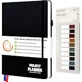 Project Planner: Management Notebooks Organizer &amp; Work Log Book Tracker With Checklist Brainstorming for Entrepreneurs, Managers &amp; Small Business Owners