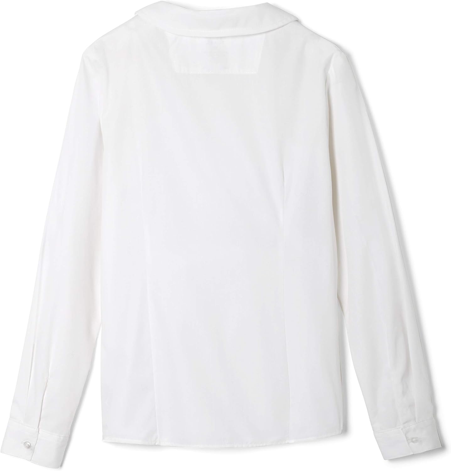 French Toast Girls' Long Sleeve Woven Shirt with Peter Pan Collar (Standard & Plus): Clothing