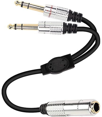 Aazon.co: XSJSIY 6.35 1/4 TRS Y Splitter Cable,1/4 Inch TRS Ale Plug To Feale/ale Stereo