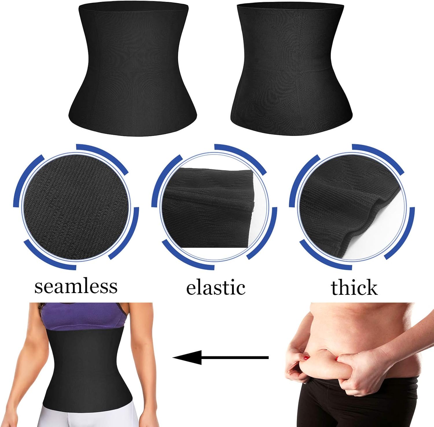 LODAY 2 in 1 Postpartum Recovery Belt, Body Wraps Works for Tighten Loose Skin at  Women’s Clothing store
