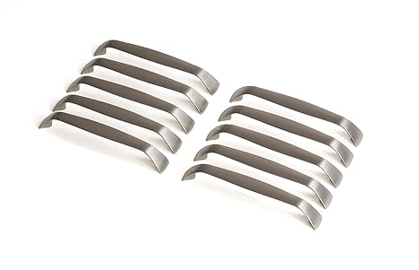 Gedotec Schubladengriffe Edelstahl Möbelgriffe 128 mm Bügelgriffe - GR10015 | Griff Höhe 25 mm | Metall Küchengriff abgerunde
