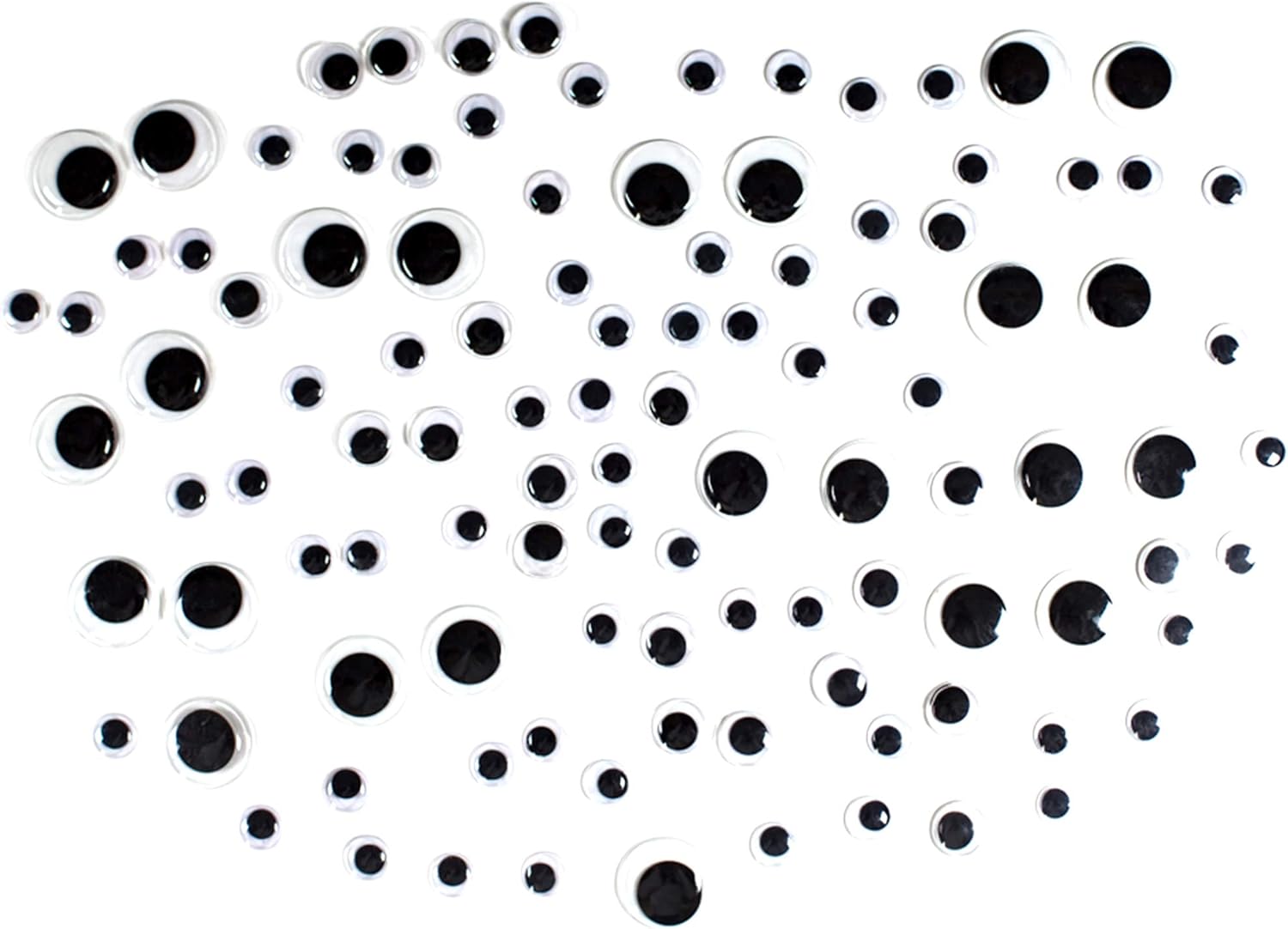 SOL 600pk Googly Eyes Self Adhesive, Small & Medium Eye Stickers, Assorted Sizes for Crafts DIY Projects, Sensory Toys - Image 4