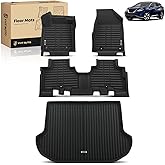 YHTAUTO Floor Mats & Cargo Mat Compatible with Nissan Murano 2015-2024, TPE Floor Liners All-Weather Protection Custom Fit, 1st & 2nd Row & Trunk Mat, Set of 4 Black