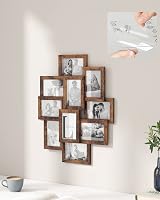 SONGMICS Collage Picture Frame 10 Frames 4x6 Rustic Brown RPF020X01 view 4