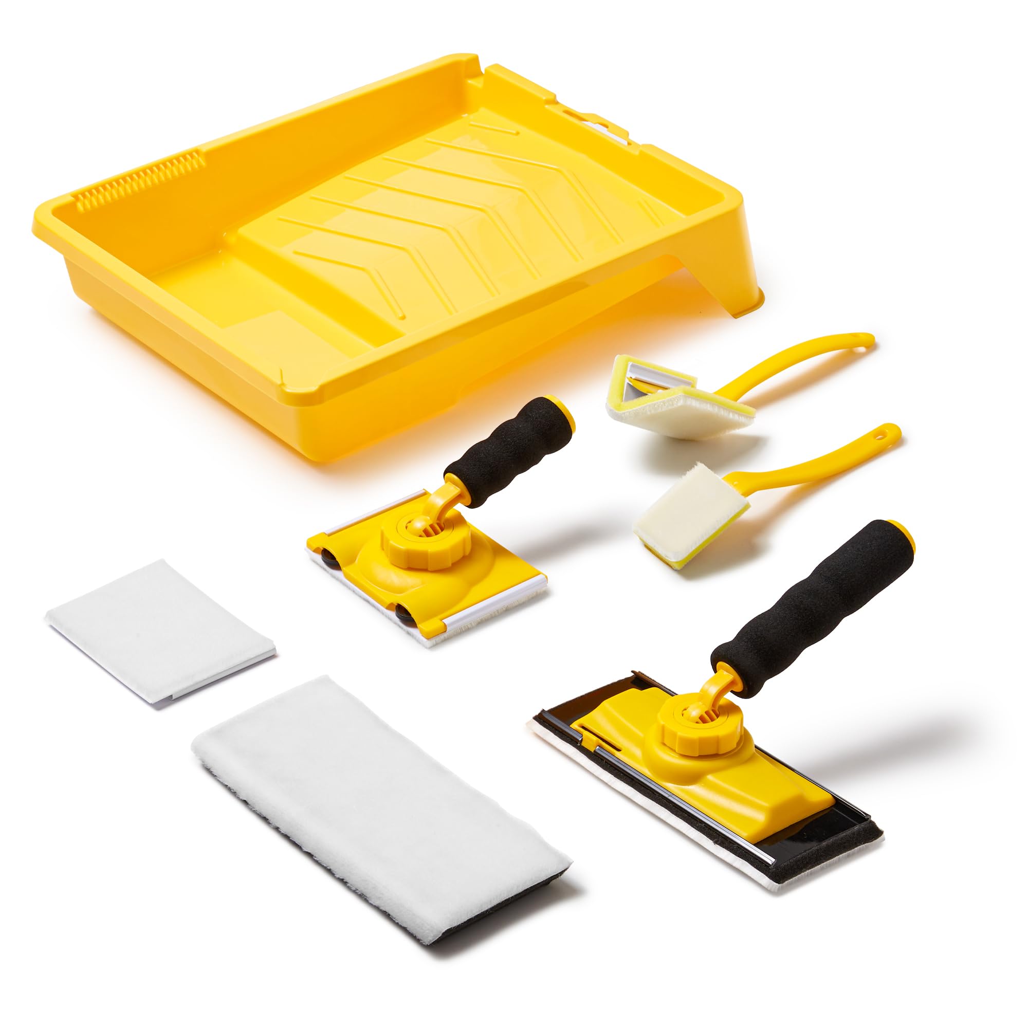 Photo 1 of VOOMEY Paint Edger Tool Kit, 9 Inch Paint Pad Set, 7 PCS Paint Edger with Trim, Touch-Up Pad,Corner Wall and Ceiling Pad Painter,360° Rotation Handle Paint Edger Trimmer with Refill Pads